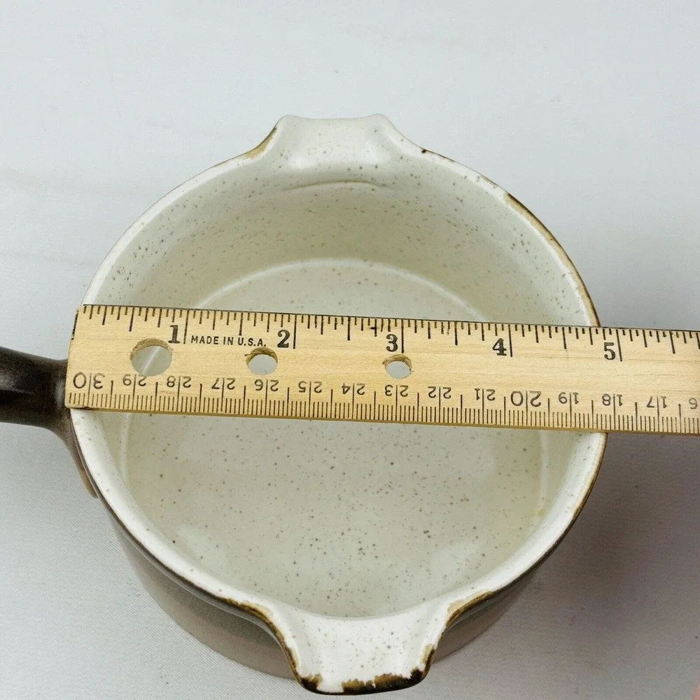 Mikasa Buckskin Gravy Boat & Underplate Brown Bands Potter's Art‎ Ben Seibel